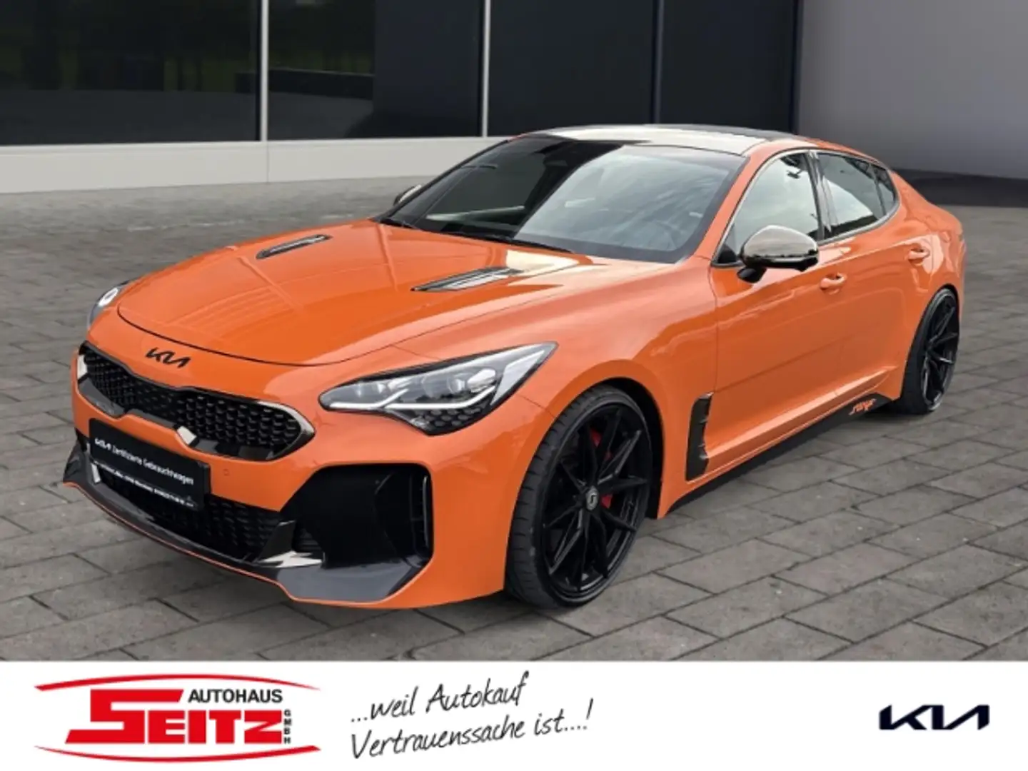Kia Stinger GT 4WD 3.3 V6 Einzelstück! LM 20'' Black, Sportaus Orange - 1
