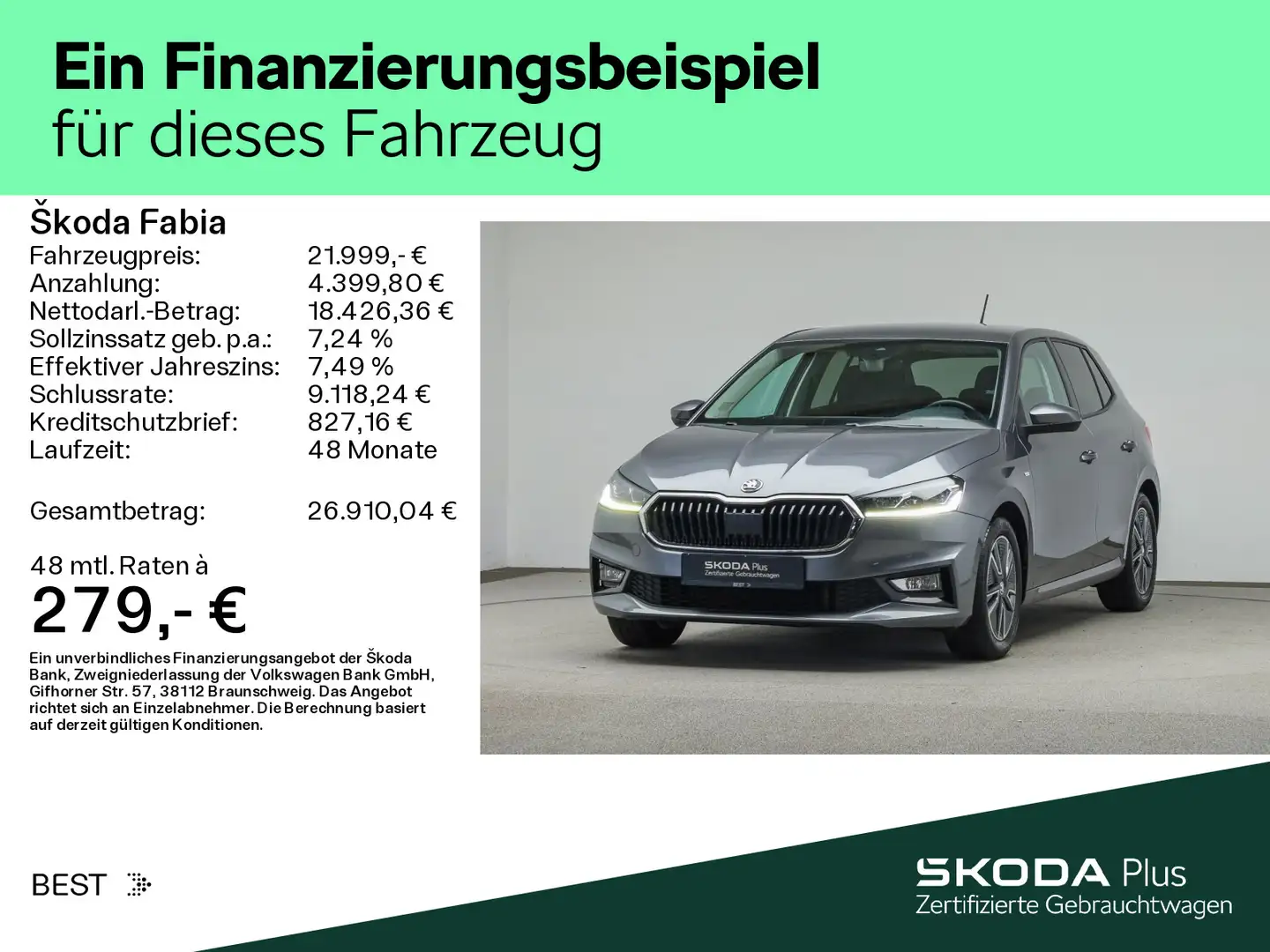 Skoda Fabia 1.5 TSI DSG TOUR*KESSY*LED*PDC*SHZ*NAVI*KL Grau - 2