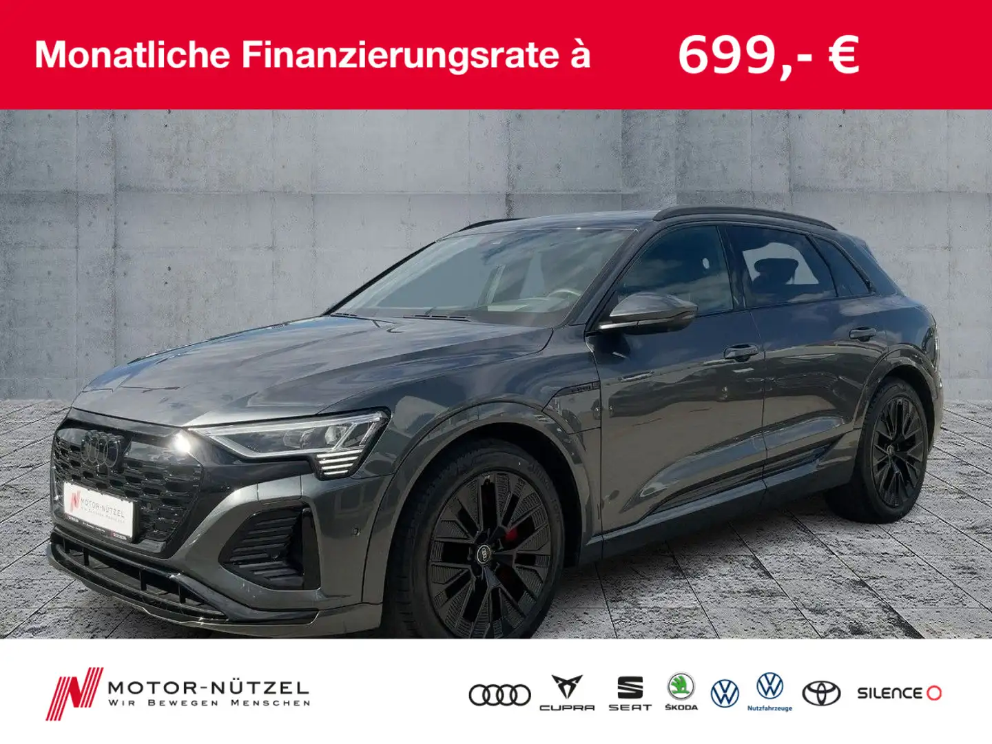 Audi Q8 e-tron 50 QU S-LINE MATRIX+NAVI+HuD+B&O+PANO Grau - 1