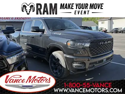 Black 2026 RAM 1500 Pickup Truck Four-Wheel Drive 8-Speed Automatic