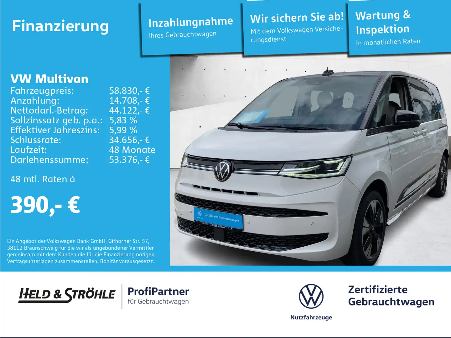 Volkswagen T7 Multivan T7 Multivan Edition 2.0 TDI DSG AHK PANO MATRIX Weiß - 1