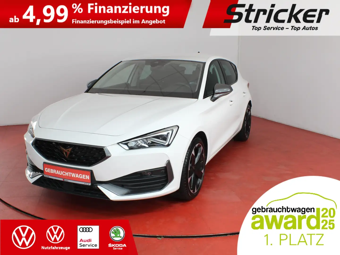 CUPRA Leon 1.5eTSI DSG 296,-ohne Anzahlung Navi Kamera Sitzh Weiß - 1