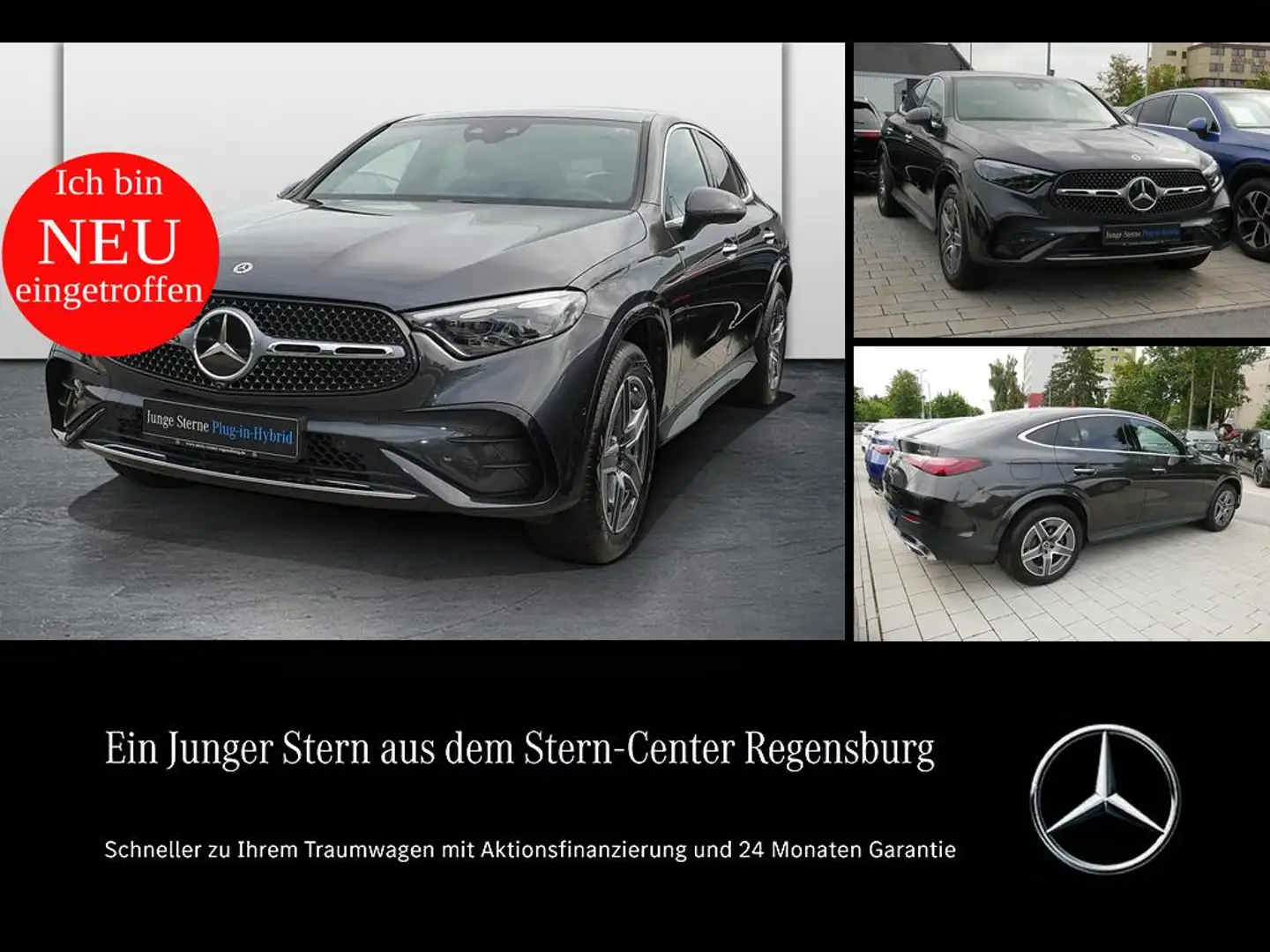 Mercedes-Benz GLC 300 e 4M Coupé AMG PREMIUM+DISTRONIC+AHK+360 Grijs - 1