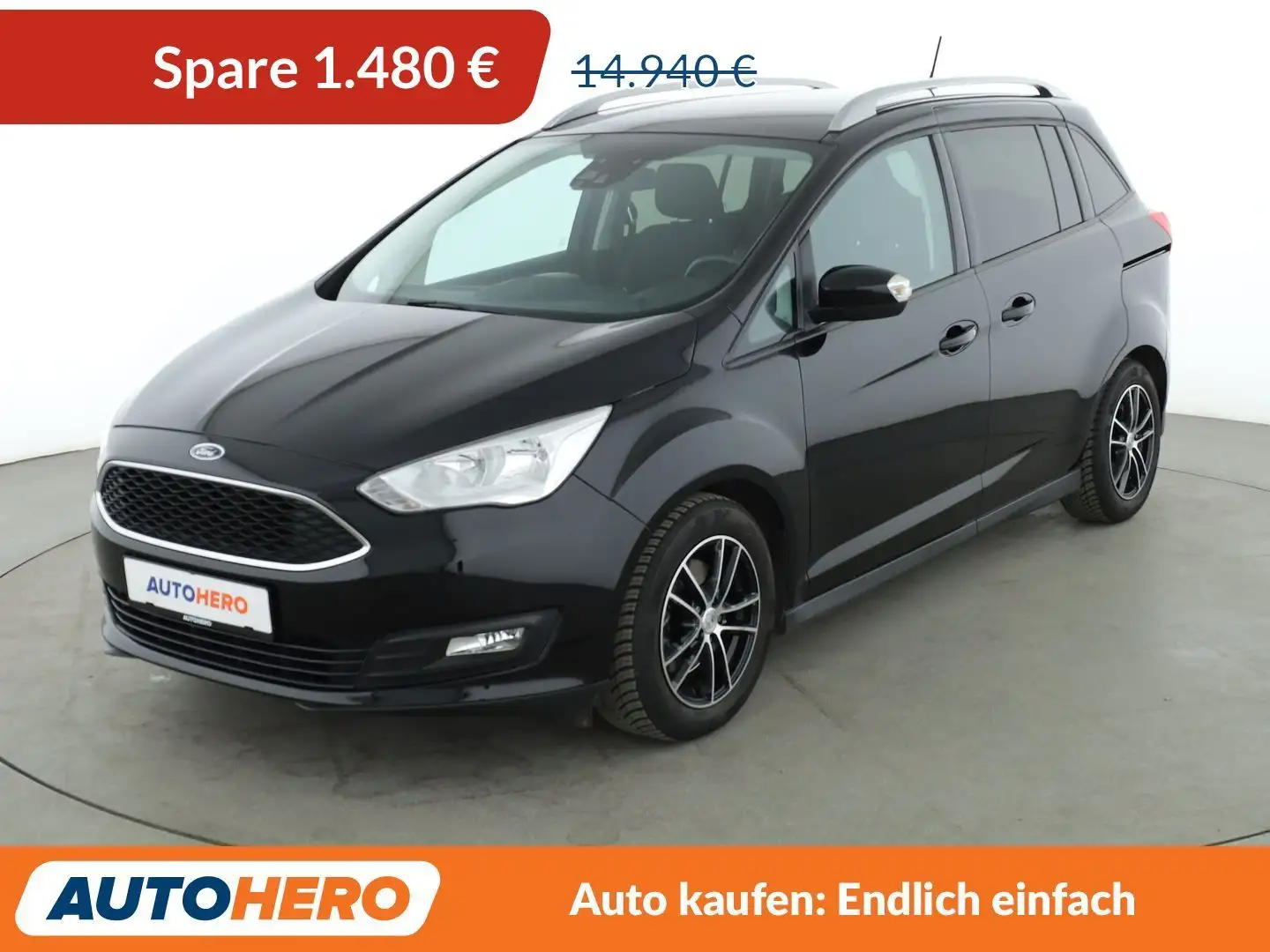 Ford Grand C-Max 1.0 EcoBoost Trend *TEMPO*SHZ*ALU* Noir - 1