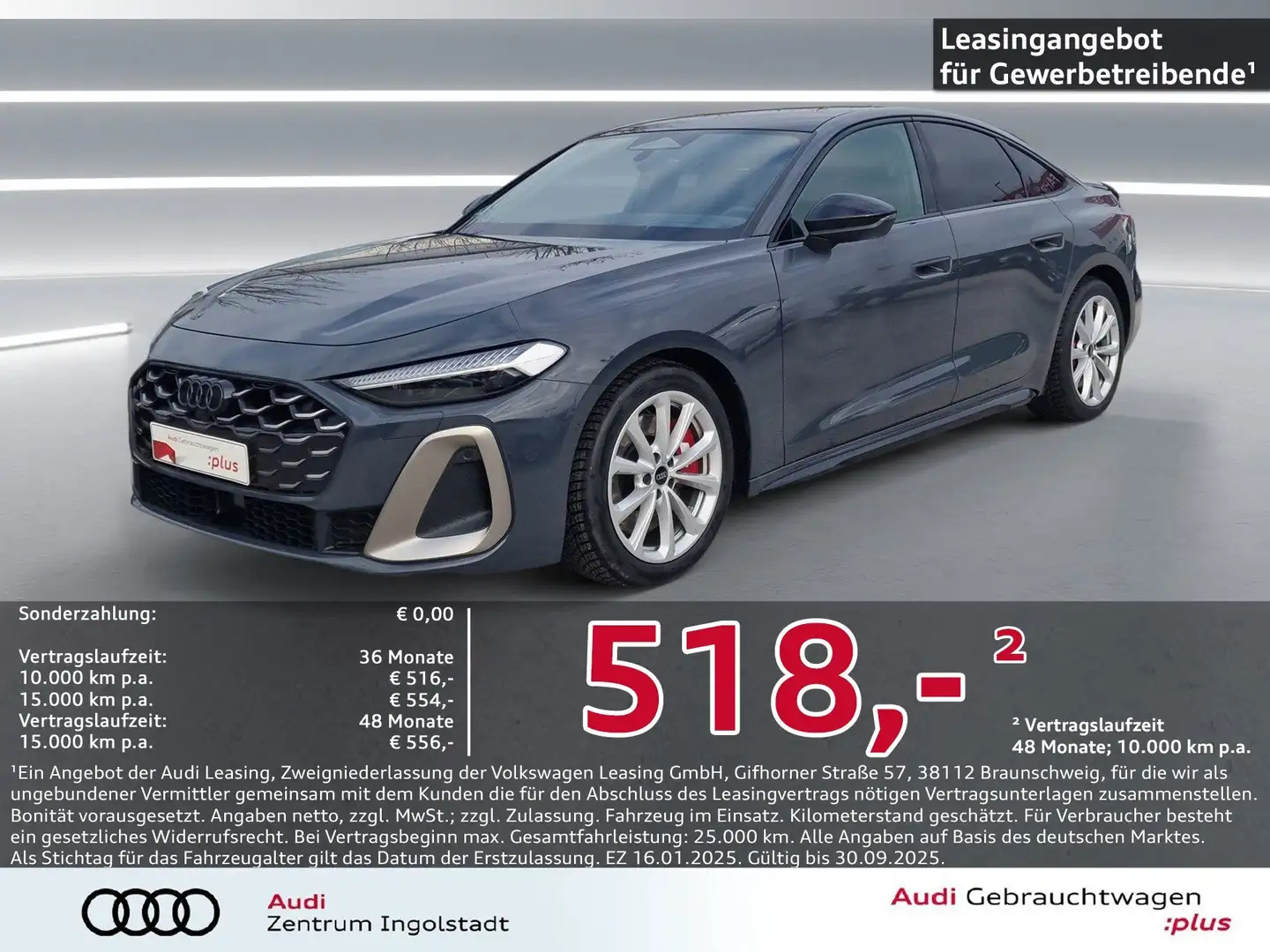 Audi S5 Limousine TFSI editon one MATRIX Pano AHK HuD Grau - 1