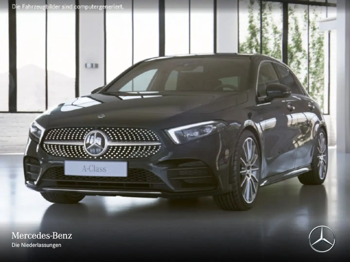 Mercedes-Benz A 250 e AMG+PANO+360°+MULTIBEAM+FAHRASS+BURMESTER Schwarz - 2