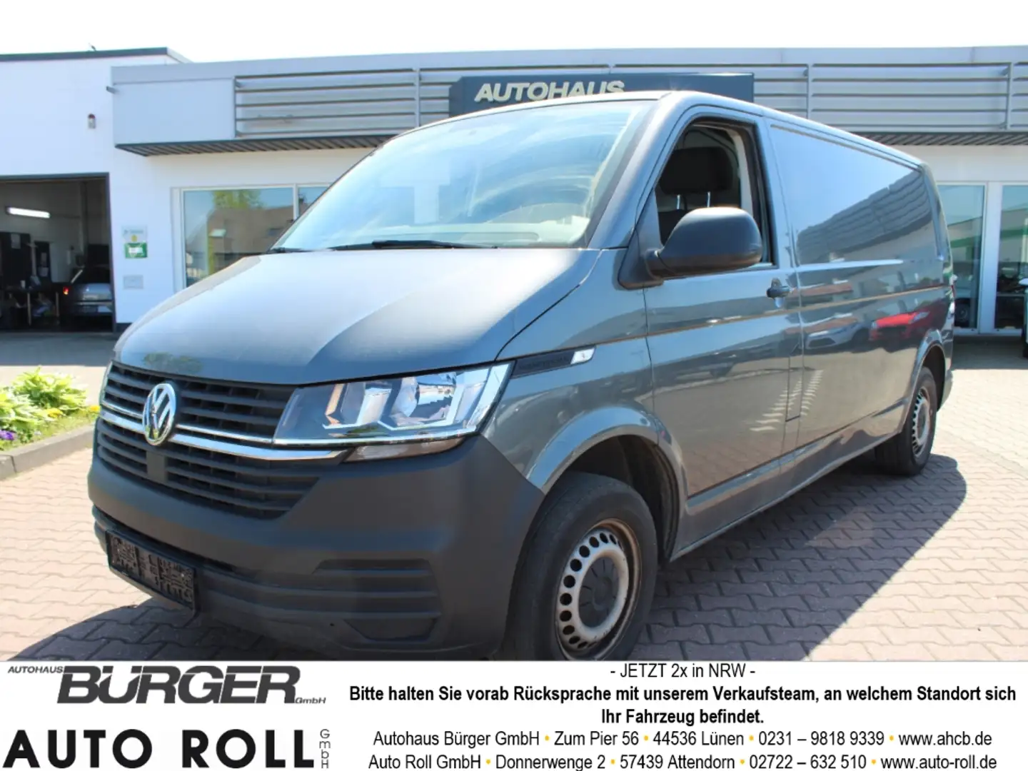 Volkswagen Transporter T6.1 Kasten lang 3 Sitze FWD 2.0 TDI EU6d DAB Notb Šedá - 1