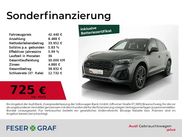 Audi Q5 55 TFSI e quattro S line S tronic LED PANO