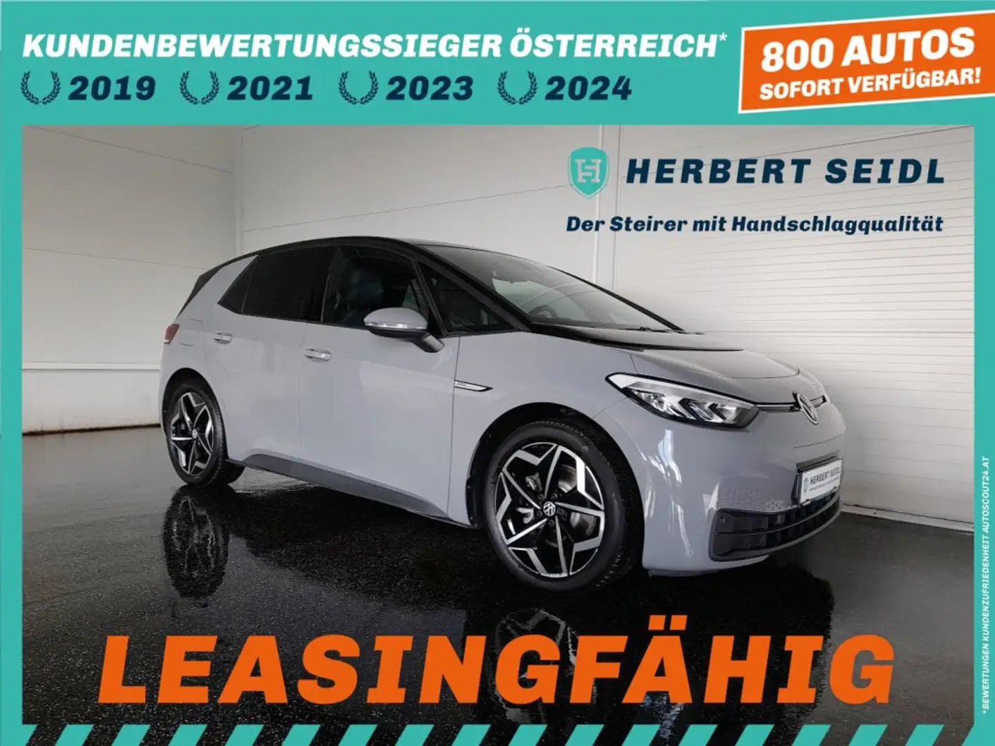 Volkswagen ID.3 PRO PERFORMANCE 58 kWh *19 ZOLL / VOLL-LED / NAVI / VIRTUELL / CCS-LADEDOSE / VERKEHRSZEICHEN & SPURHALTEASSIST* Grau - 1