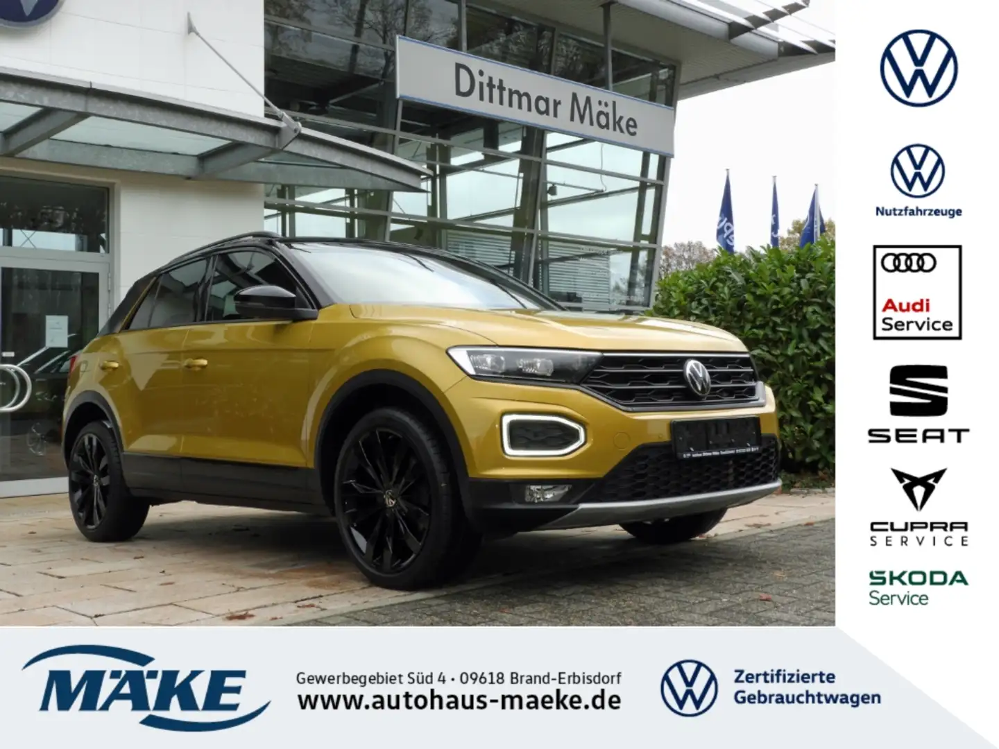 Volkswagen T-Roc Style 2.0 TDI DSG AHZV NAVI ALU Gelb - 1