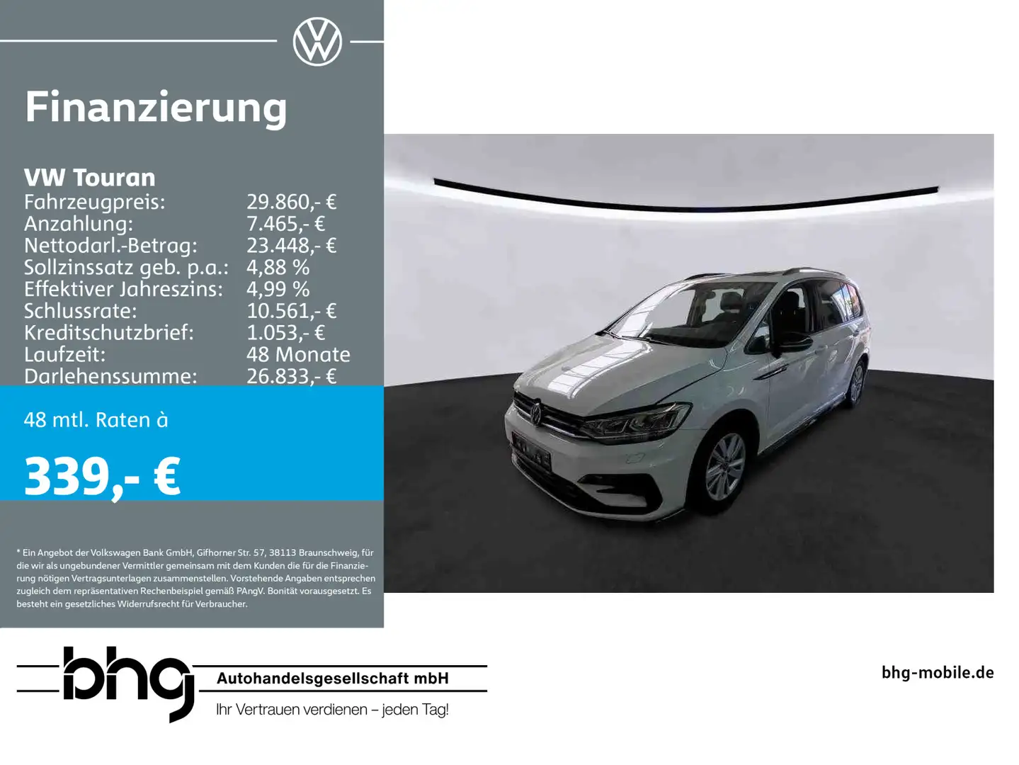 Volkswagen Touran 2.0 TDI SCR DSG Comfortline Blanc - 1