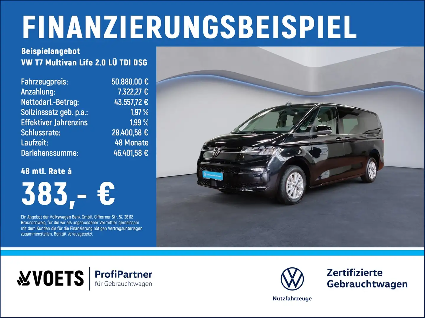 Volkswagen T7 Multivan Life 2.0 LÜ TDI DSG LED+AppConnect Černá - 2
