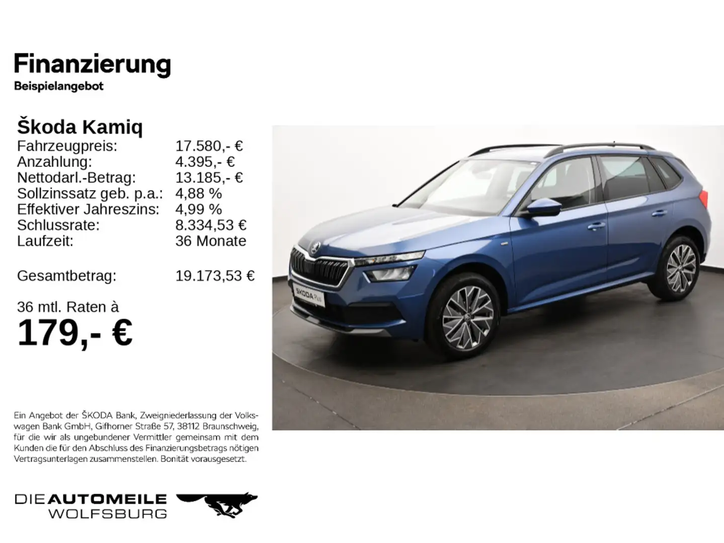 Skoda Kamiq 1.0 TSI Clever Tempo/Einparkhi/Multilenk Blau - 2