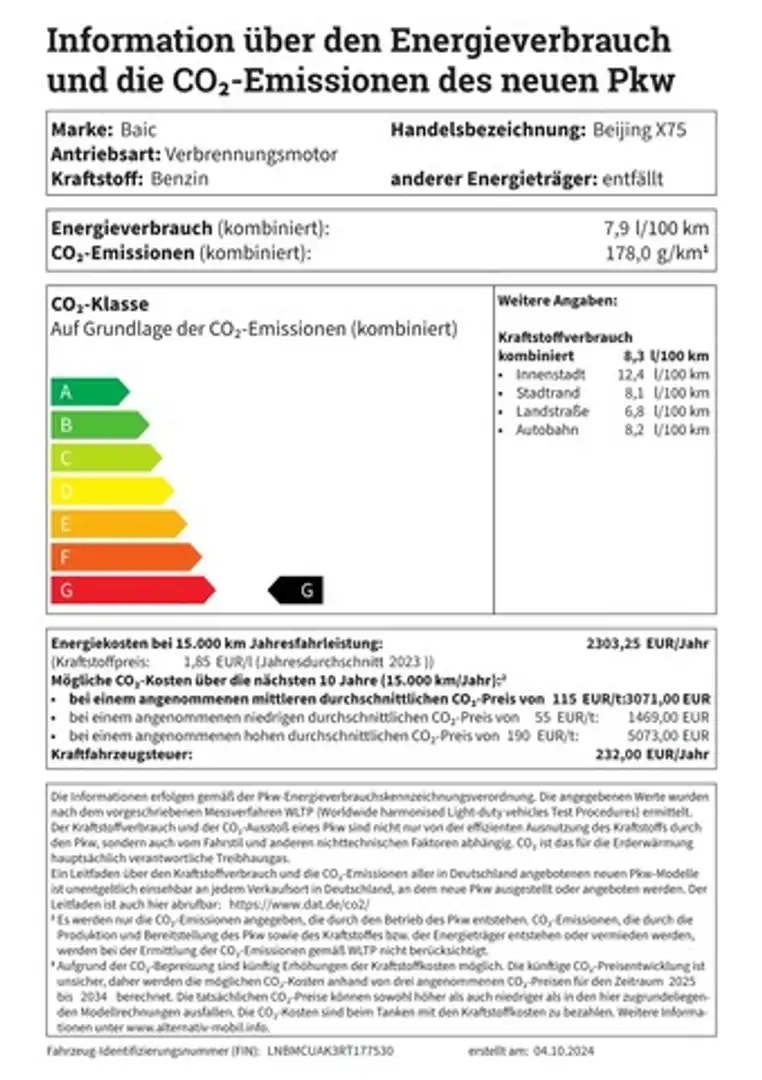 BAIC Beijing X75 DCT+3Jahre Garantie+AHK Leder+LED+Panoramadach Noir - 2