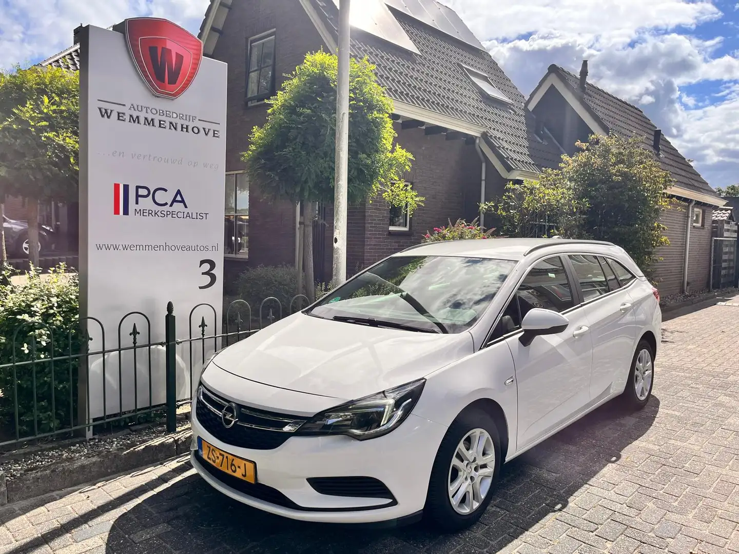 Opel Astra Sports Tourer 1.0 Turbo Business Airco-Ecc/Navi/Al Weiß - 2