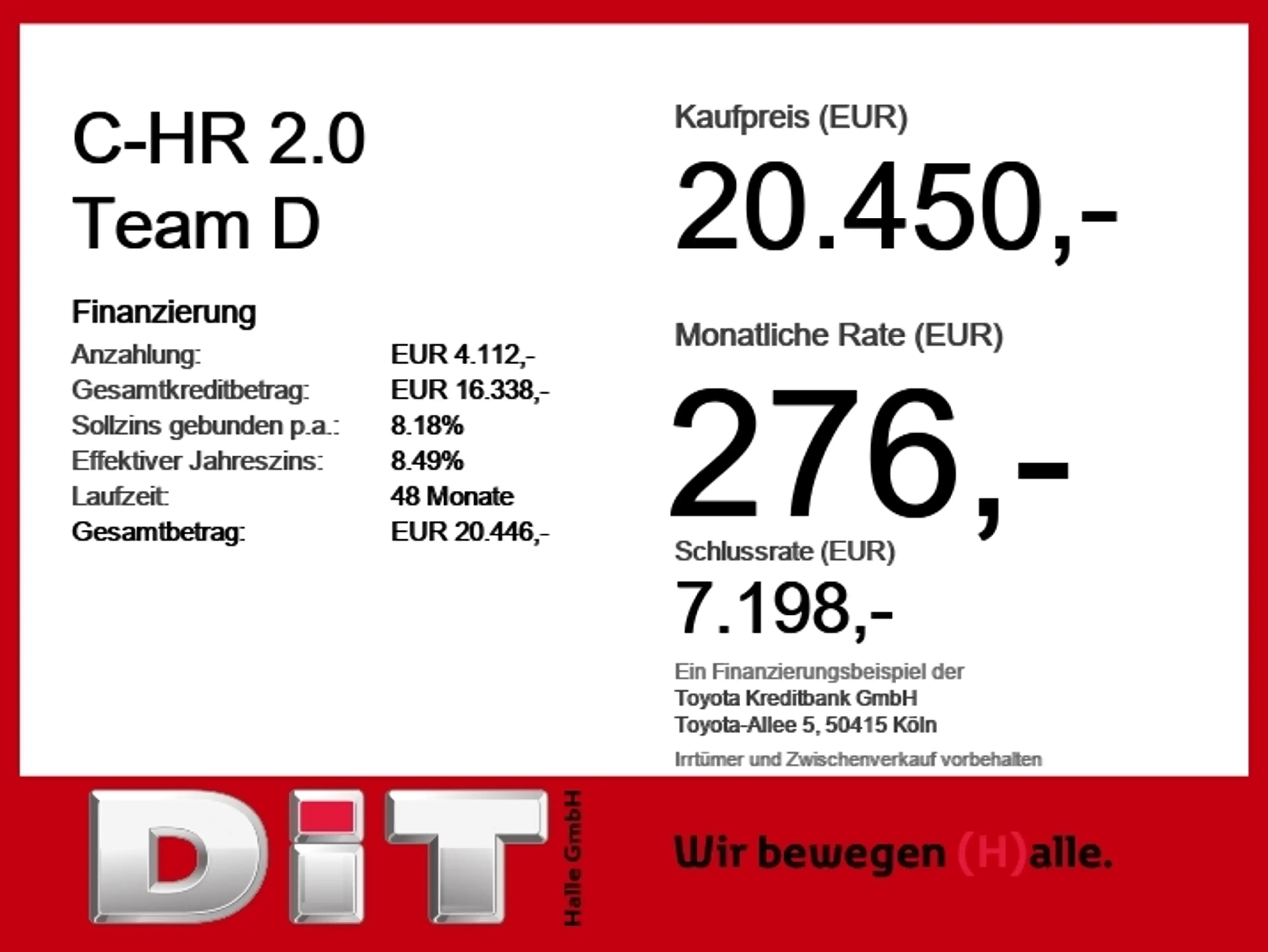 Toyota C-HR 2.0 Team D Navi Kamera AppleCarPlay Sitzhzg — photo 6