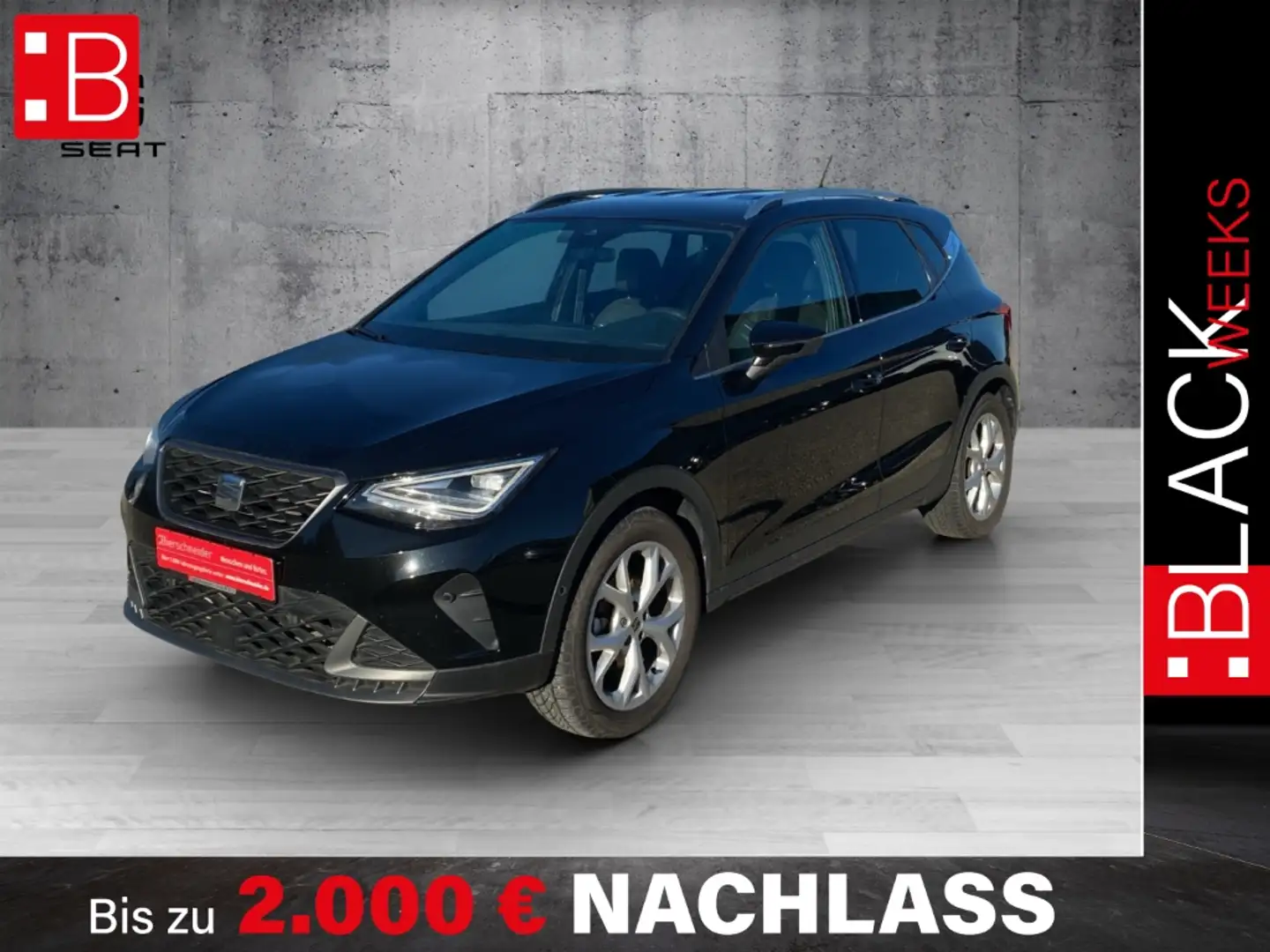 SEAT Arona 1.0 TSI FR 17 LED Navi Kamera ACC Wireless Link Vi Schwarz - 1