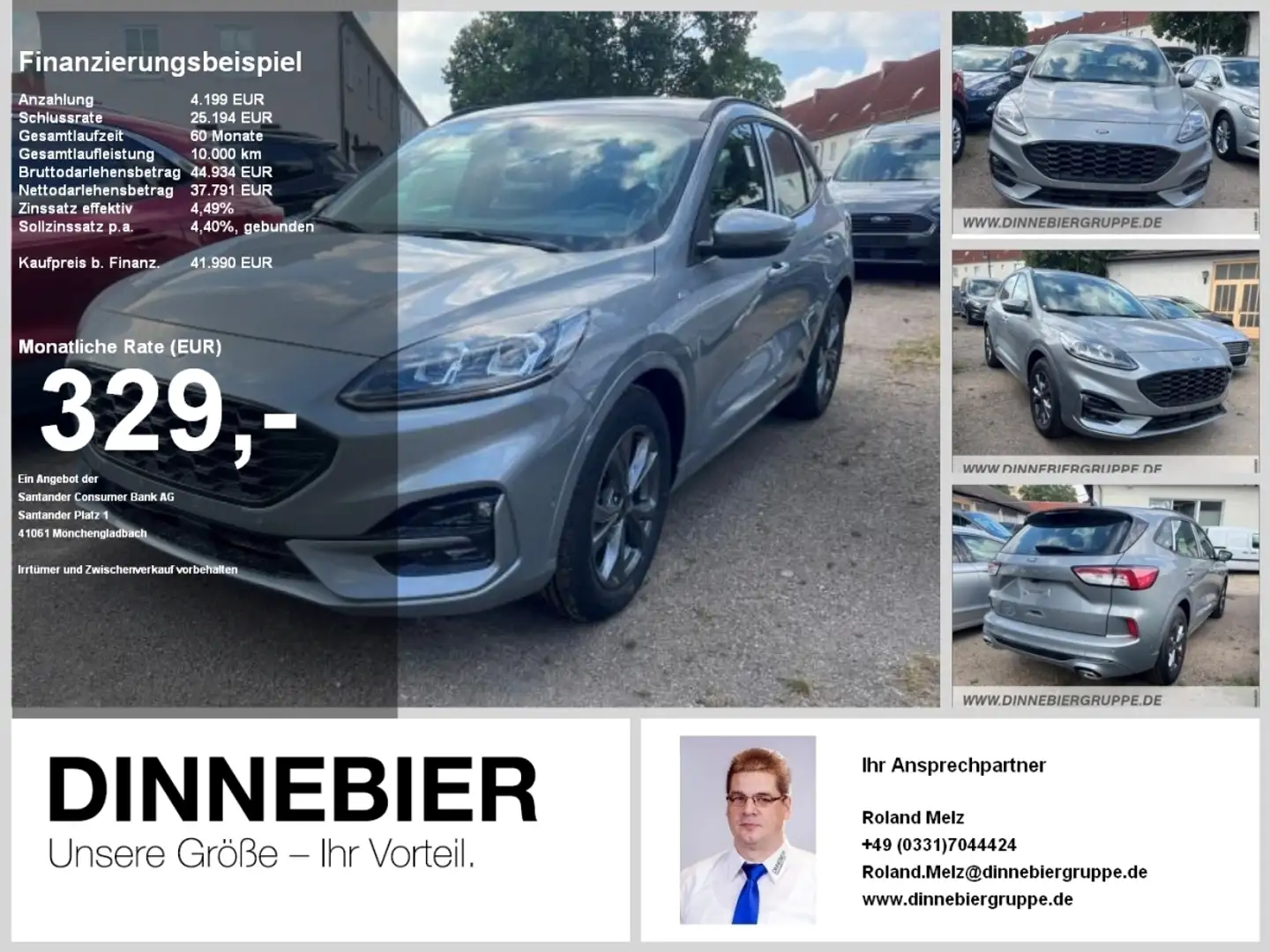 Ford Kuga ST-Line AUTOMATIK*NAVI*SOFORT-LIEFERBAR Argent - 1