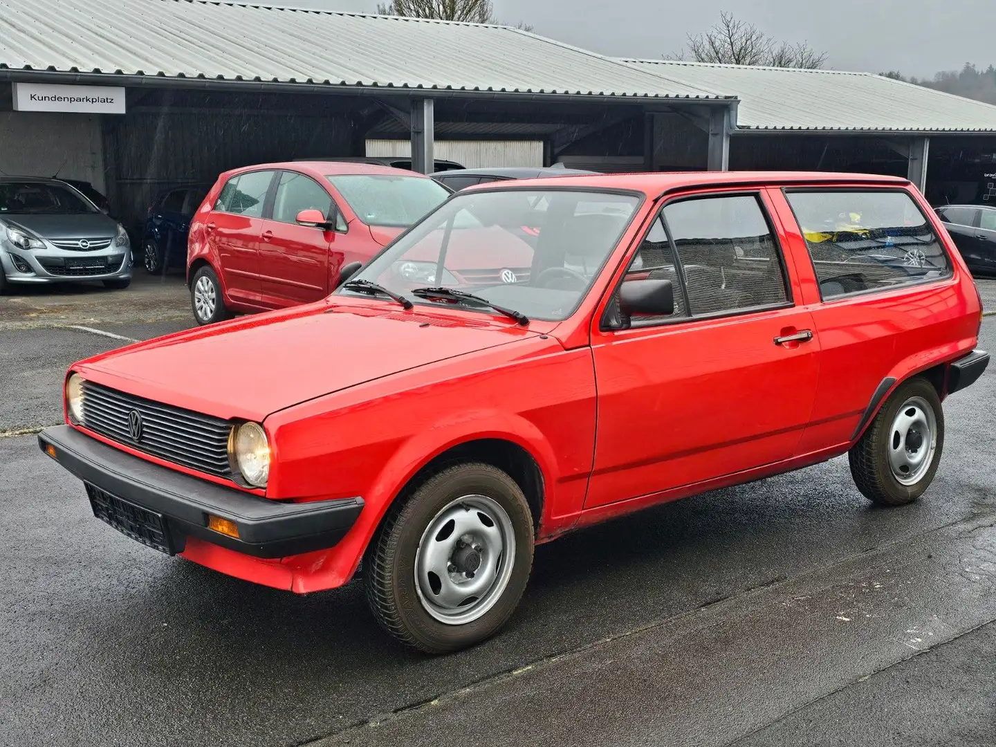 Volkswagen Polo 86C Steilheck Oldtimer Sportsitze Tüv 03/27 Roşu - 1
