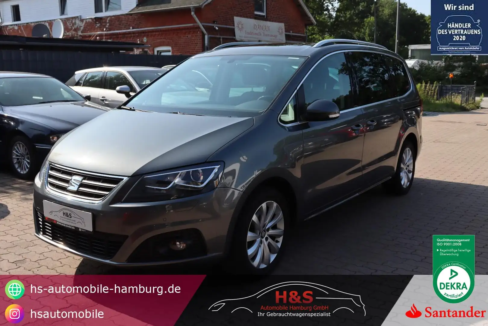 SEAT Alhambra 2.0 TDI DSG 7-SITZER*AHK*STANDHEIZUNG*PANO*CARPLAY Grau - 1