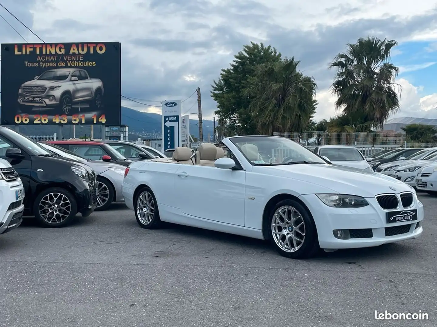 BMW 320 320 cd e93 cabriolet 177ch Bílá - 2
