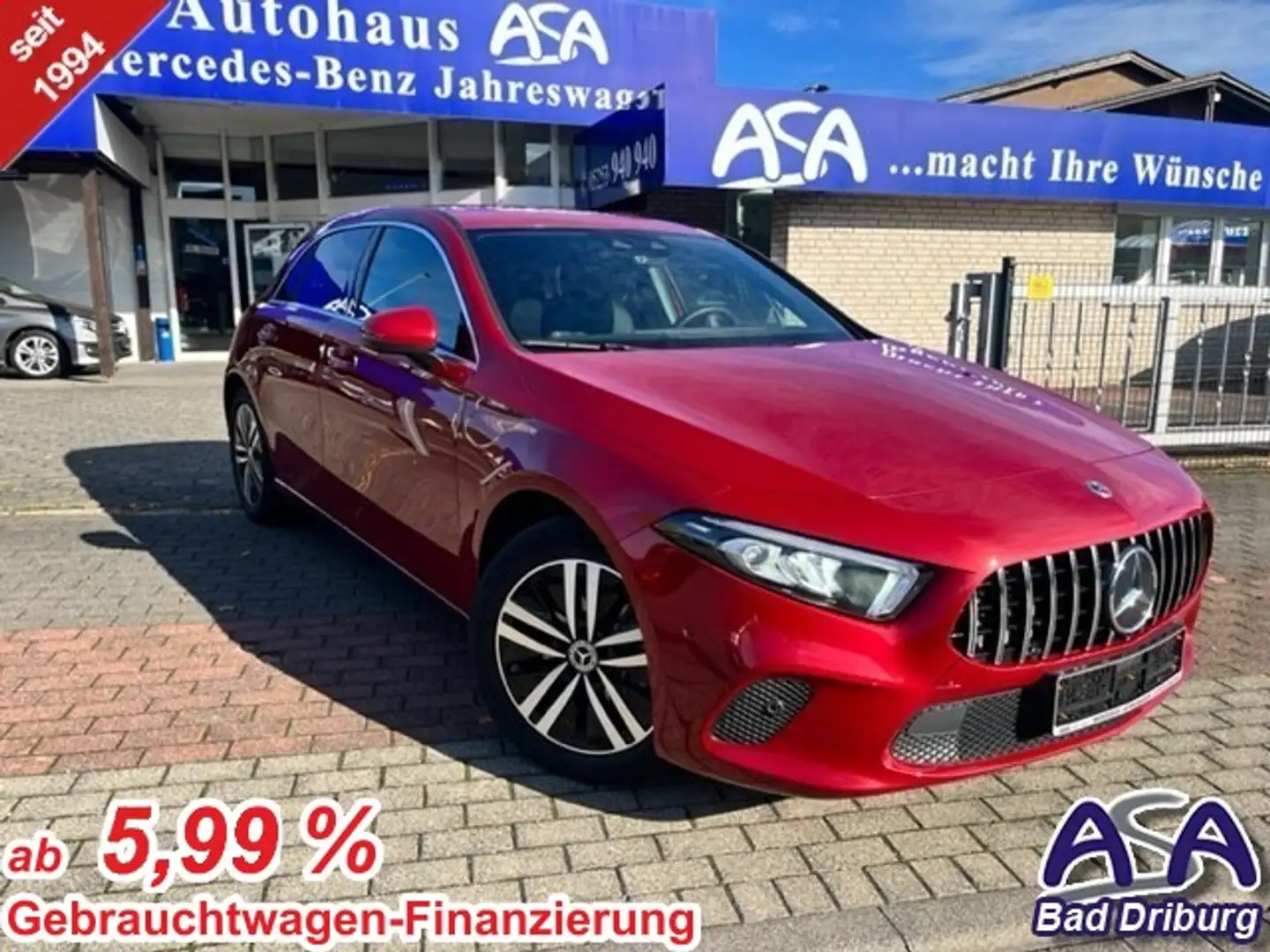 Mercedes-Benz A 180 d Edition Progressive+LED+Kamera+Totwinkel+Smartph Rot - 1