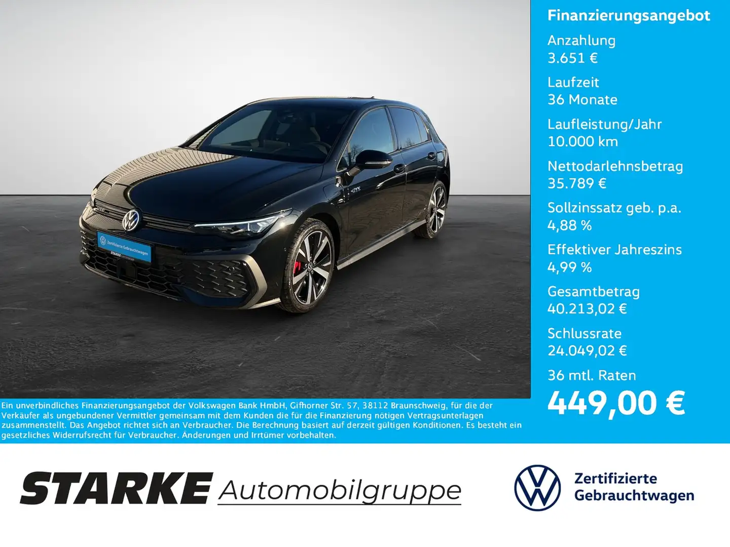 Volkswagen Golf GTE 1.5 TSI DSG eHybrid Noir - 1