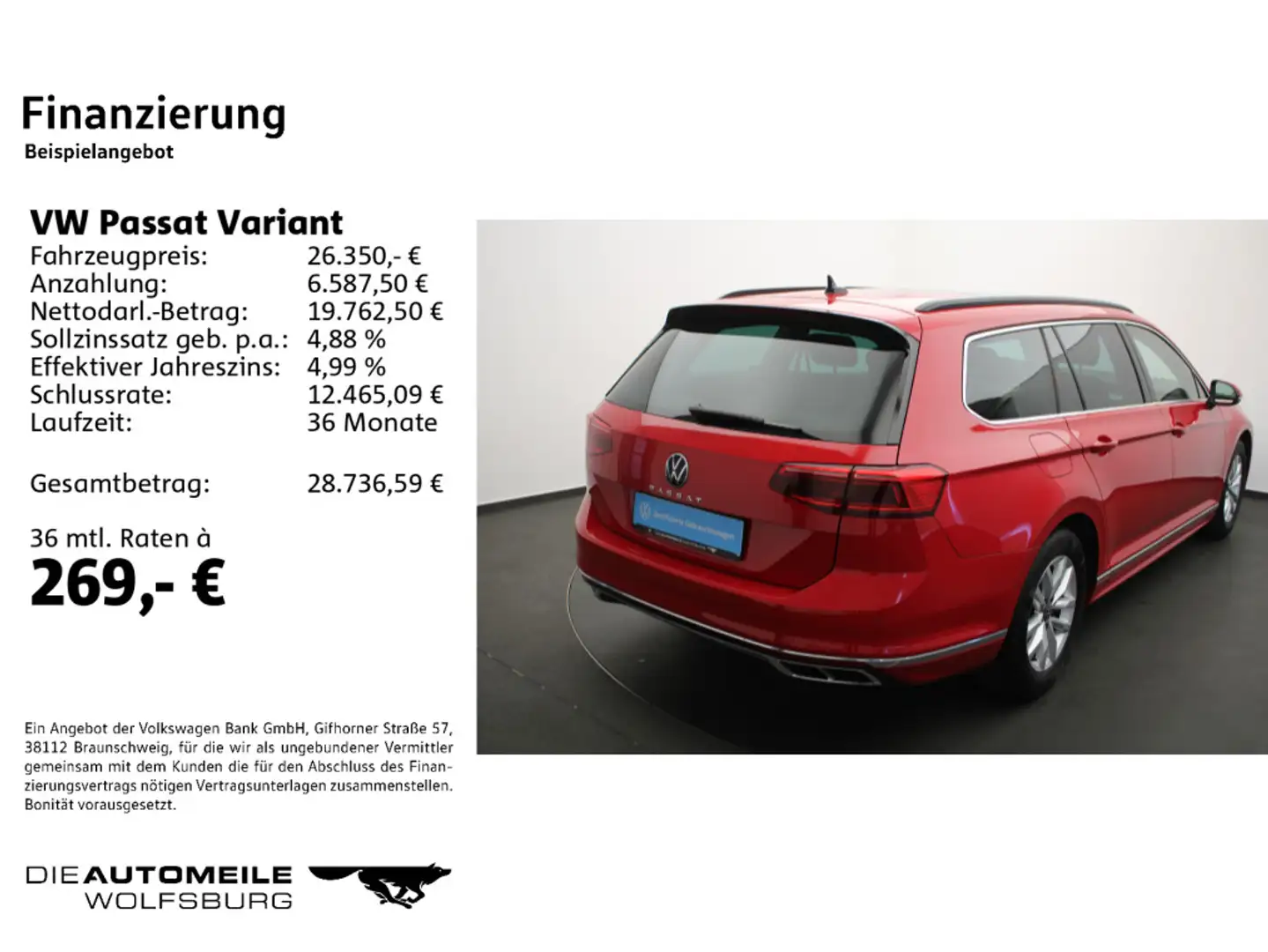 Volkswagen Passat Variant 2.0 TDI DSG Business-R-Line AHK/P Rot - 2
