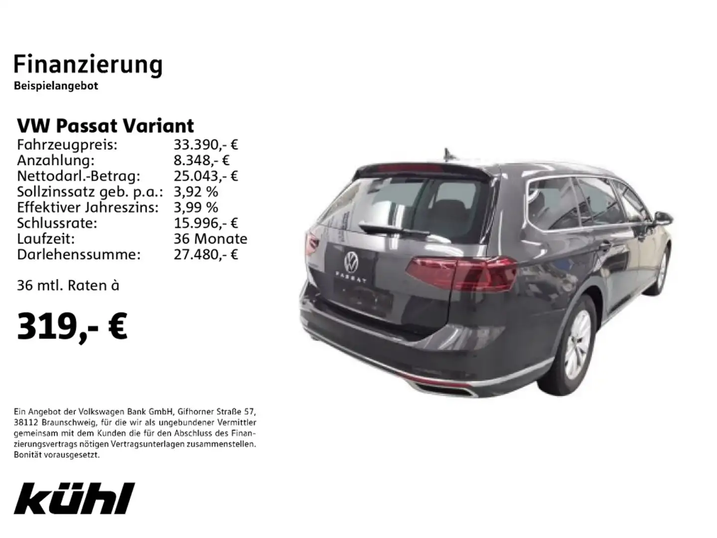Volkswagen Passat Variant 2.0 TDI DSG Elegance IQ.Light Sta Grau - 2