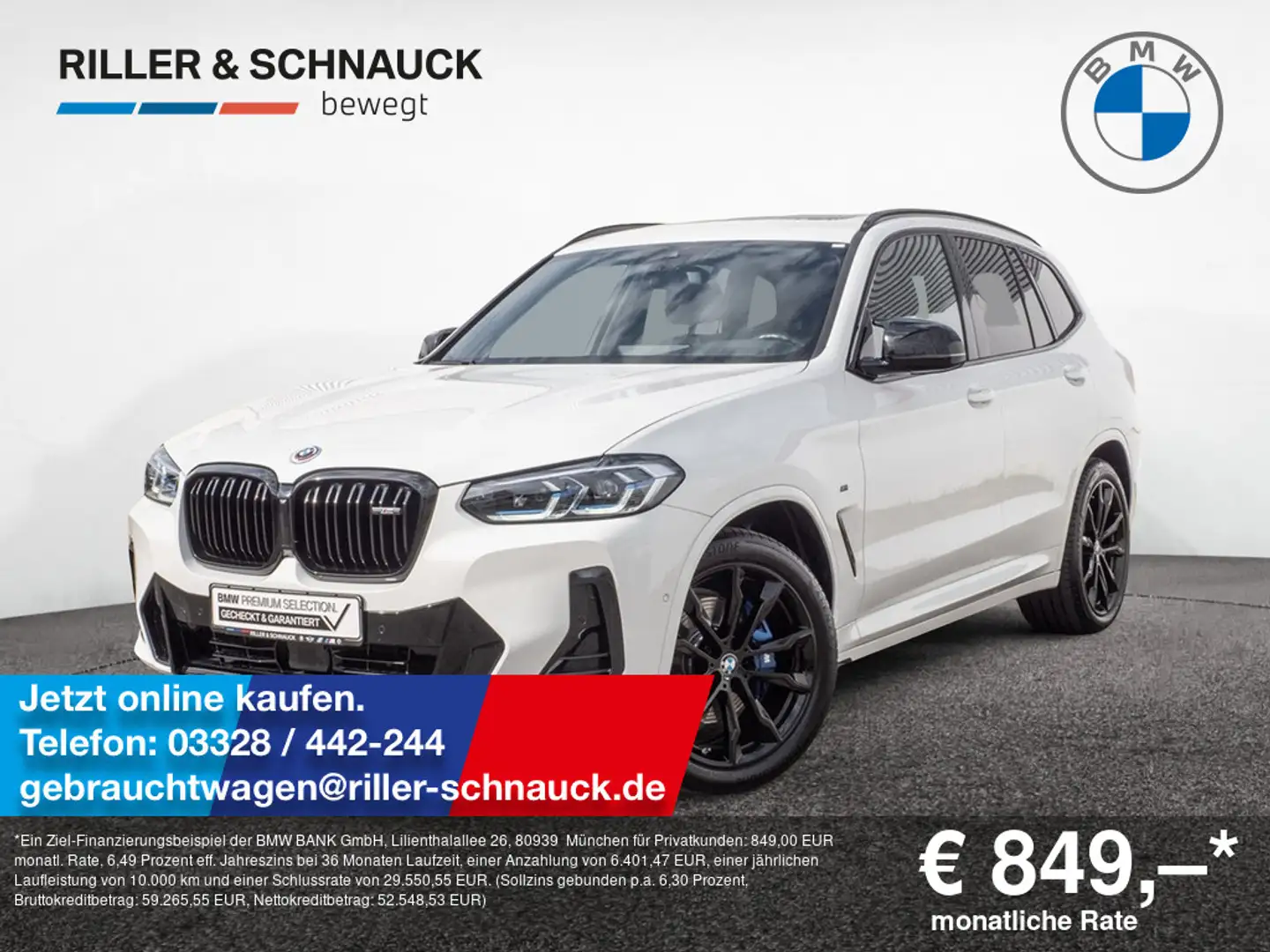 BMW X3 M 40d LASER+PANO+AHK+HUD+ACC Weiß - 1