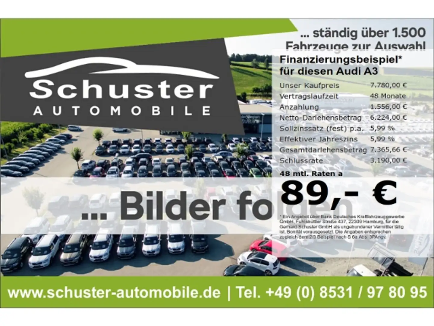 Audi A3 Sportback Ambition 2.0TDI*Panodach Tempo SHZ Schwarz - 1