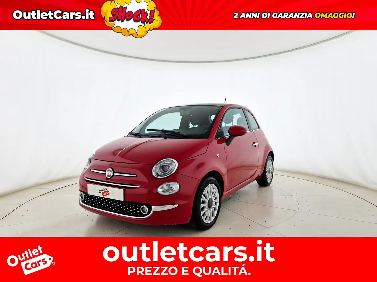 Fiat 500 1.0 hybrid dolcevita 70cv Clima Auto Rosso - 1