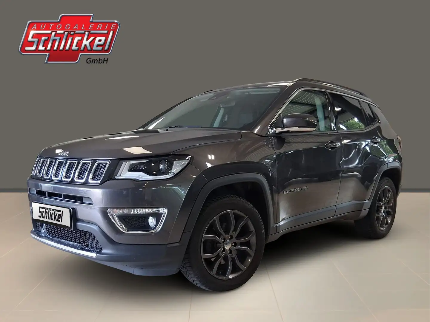 Jeep Compass 2.0 Limited 4WD Navi Leder ACC 2-Zonen-Klimaauto. Grijs - 1