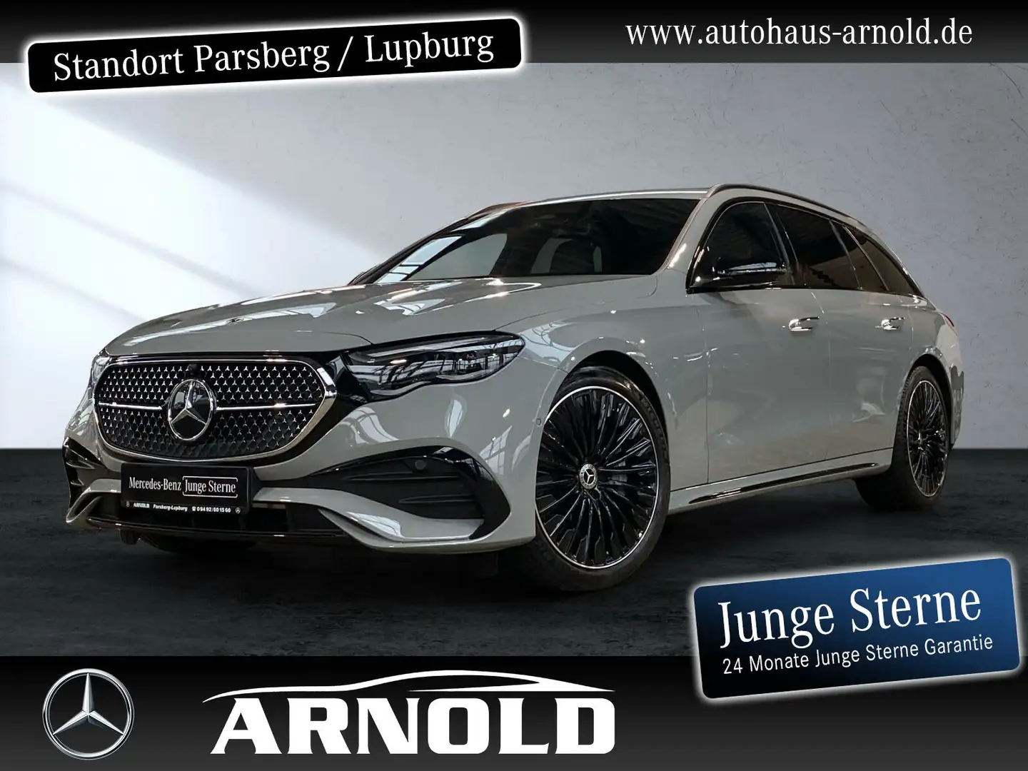 Mercedes-Benz E 450 E 450 T d 4M AMG Line Night Leder AHK 360° Distr Gris - 1