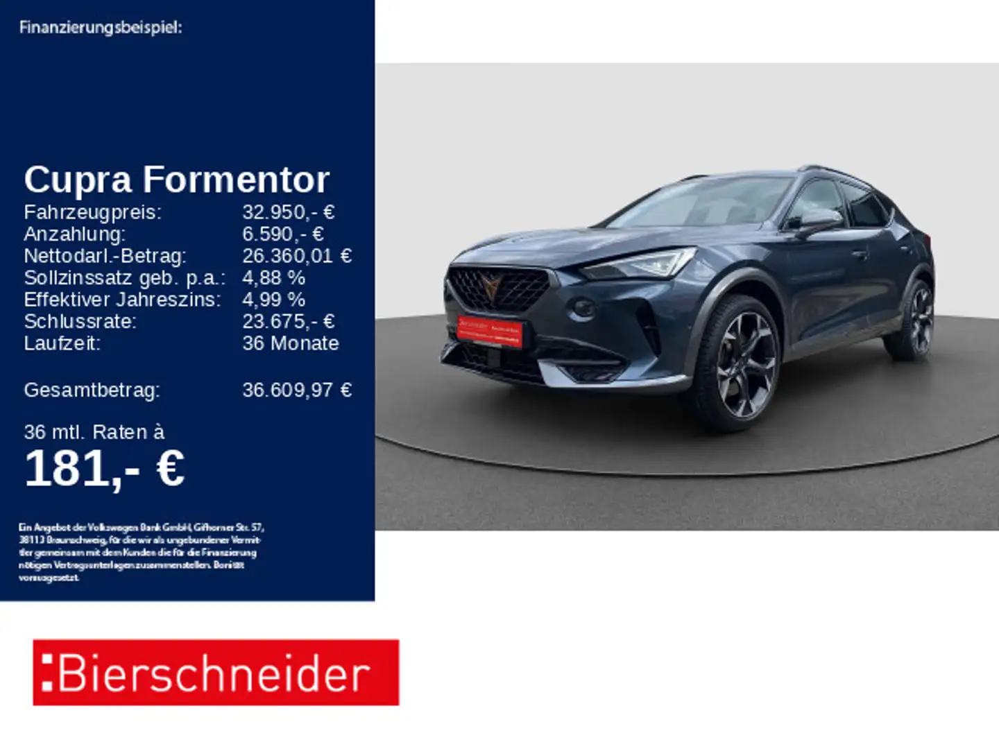 CUPRA Formentor 2.0 TSI DSG 4Drive VZ 19 DCC MATRIX BE Grau - 1