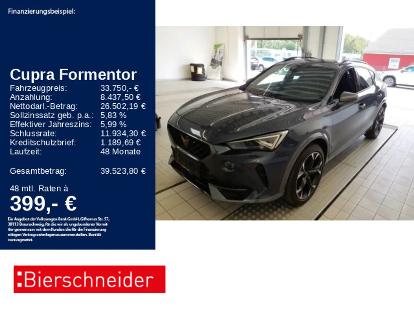 CUPRA Formentor 2.0 TSI DSG 4Drive VZ 19 DCC MATRIX BE Grau - 1