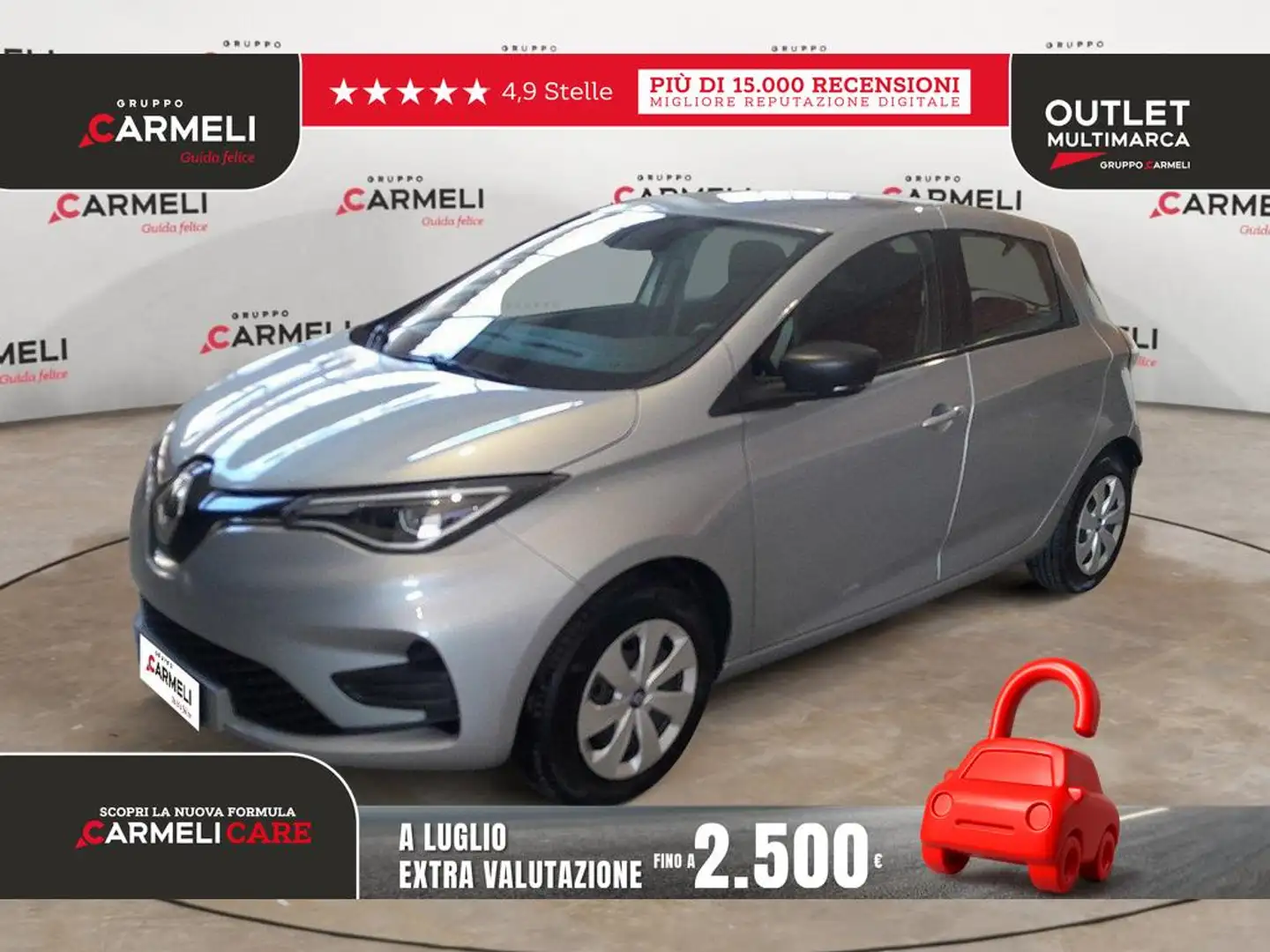 Renault ZOE Life R110 Flex -BATTERIA A NOLEGGIO Grigio - 1