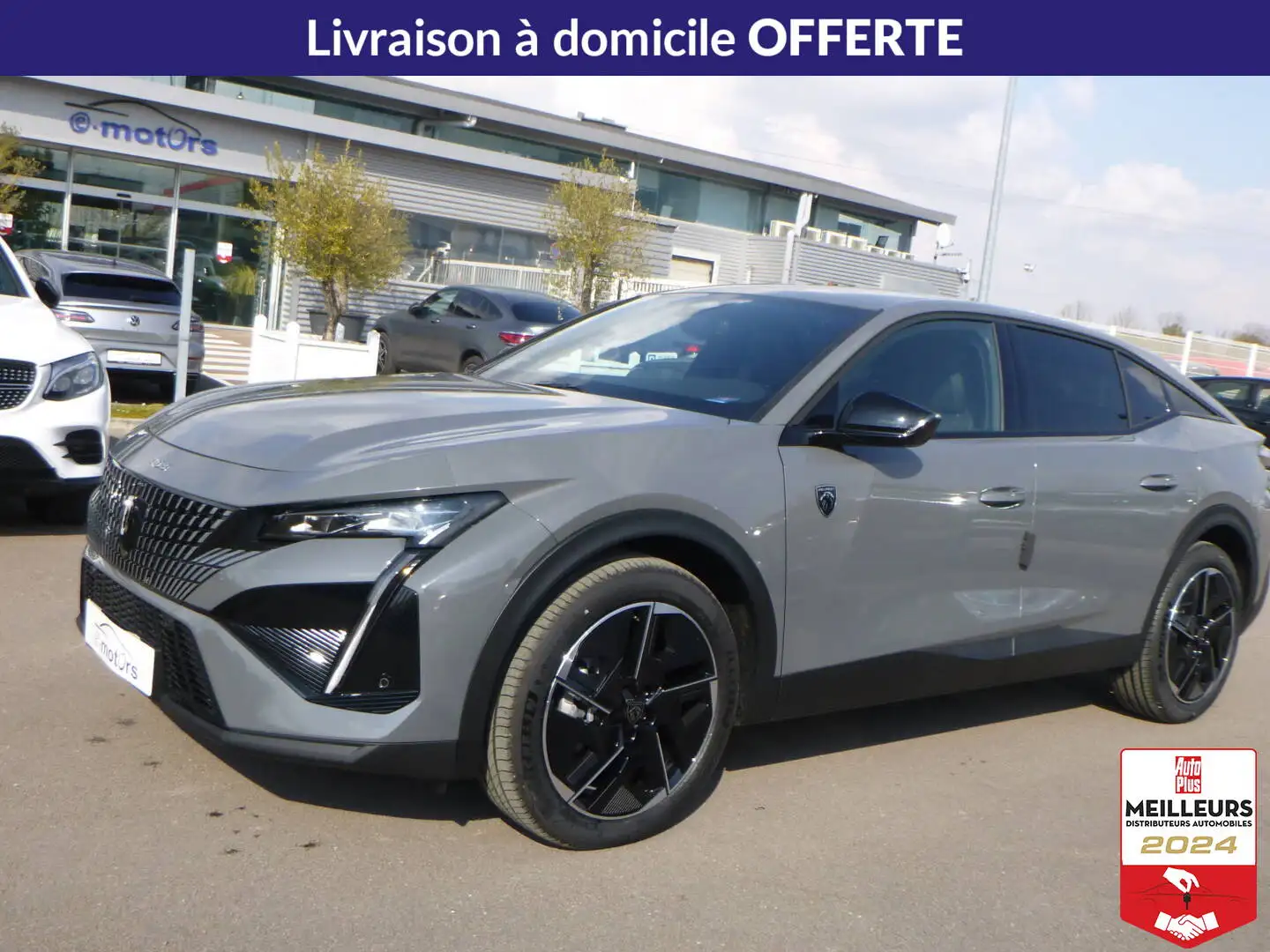 Peugeot 408 PureTech 130 S\u0026S EAT8 GT +Caméra 360 Gris - 1