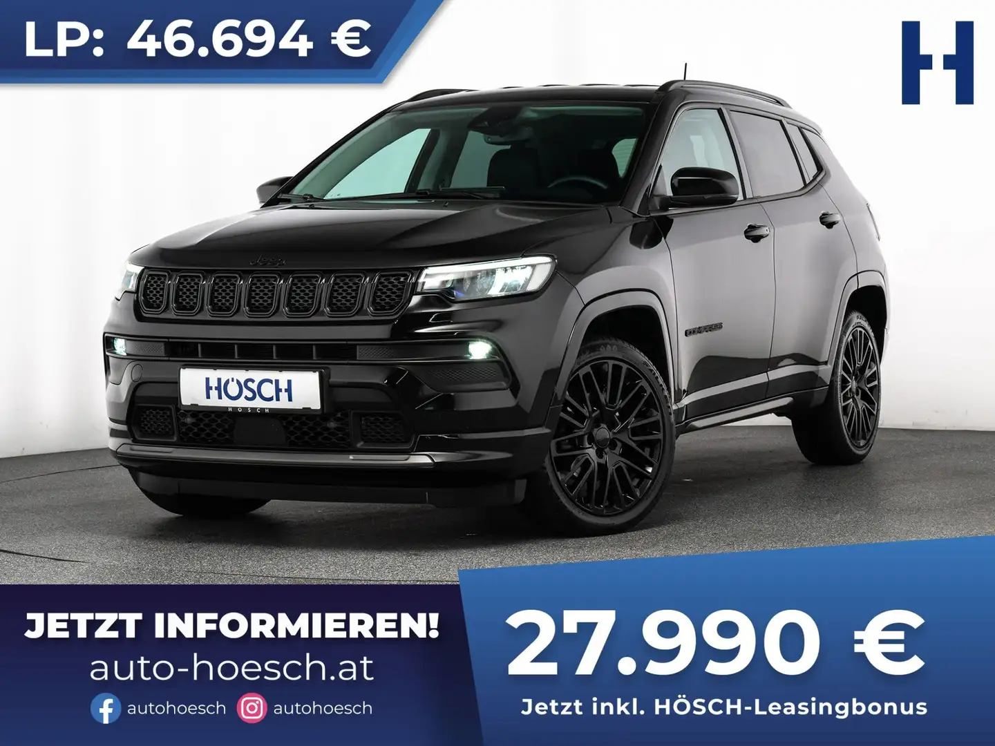 Jeep Compass S T4 130 Aut. 19er WINTER KAMERA ACC -40% Schwarz - 1