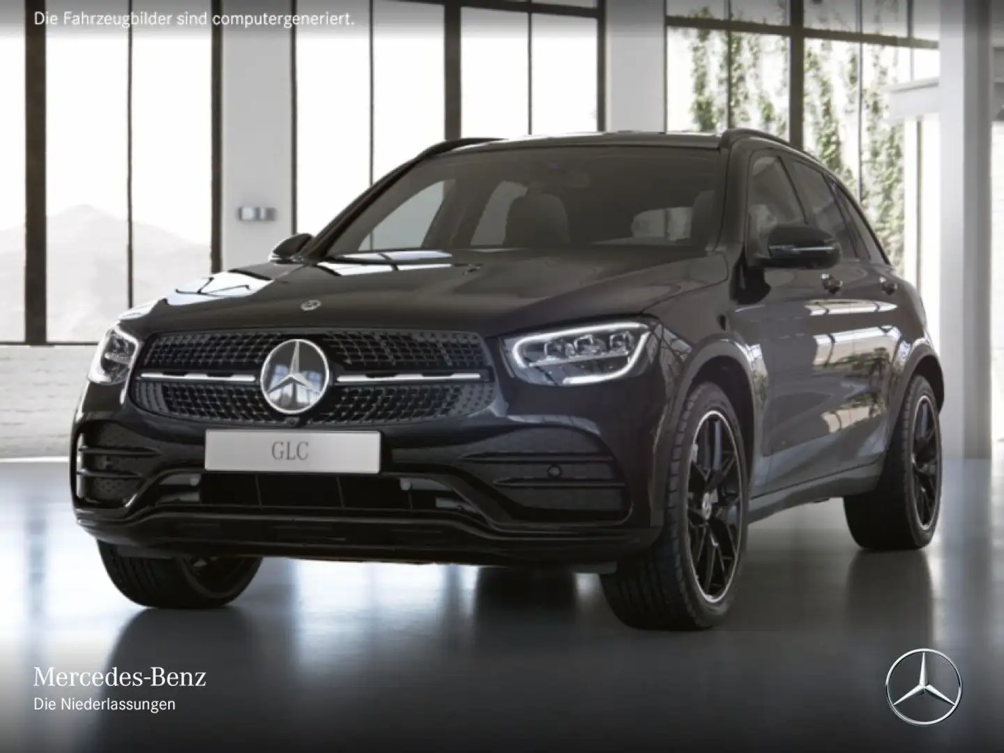 Mercedes-Benz GLC 300 d 4M AMG+NIGHT+360+LED+SPUR+TOTW+KEYLESS Schwarz - 2