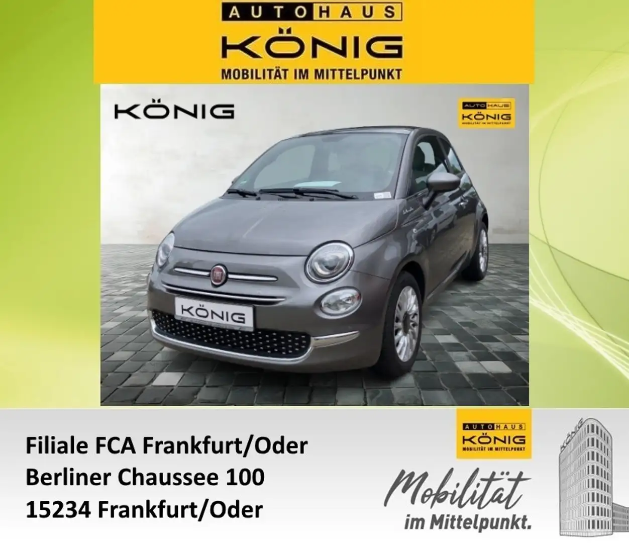 Fiat 500 1.0 GSE DOLCEVITA Klima Carplay Grau - 1