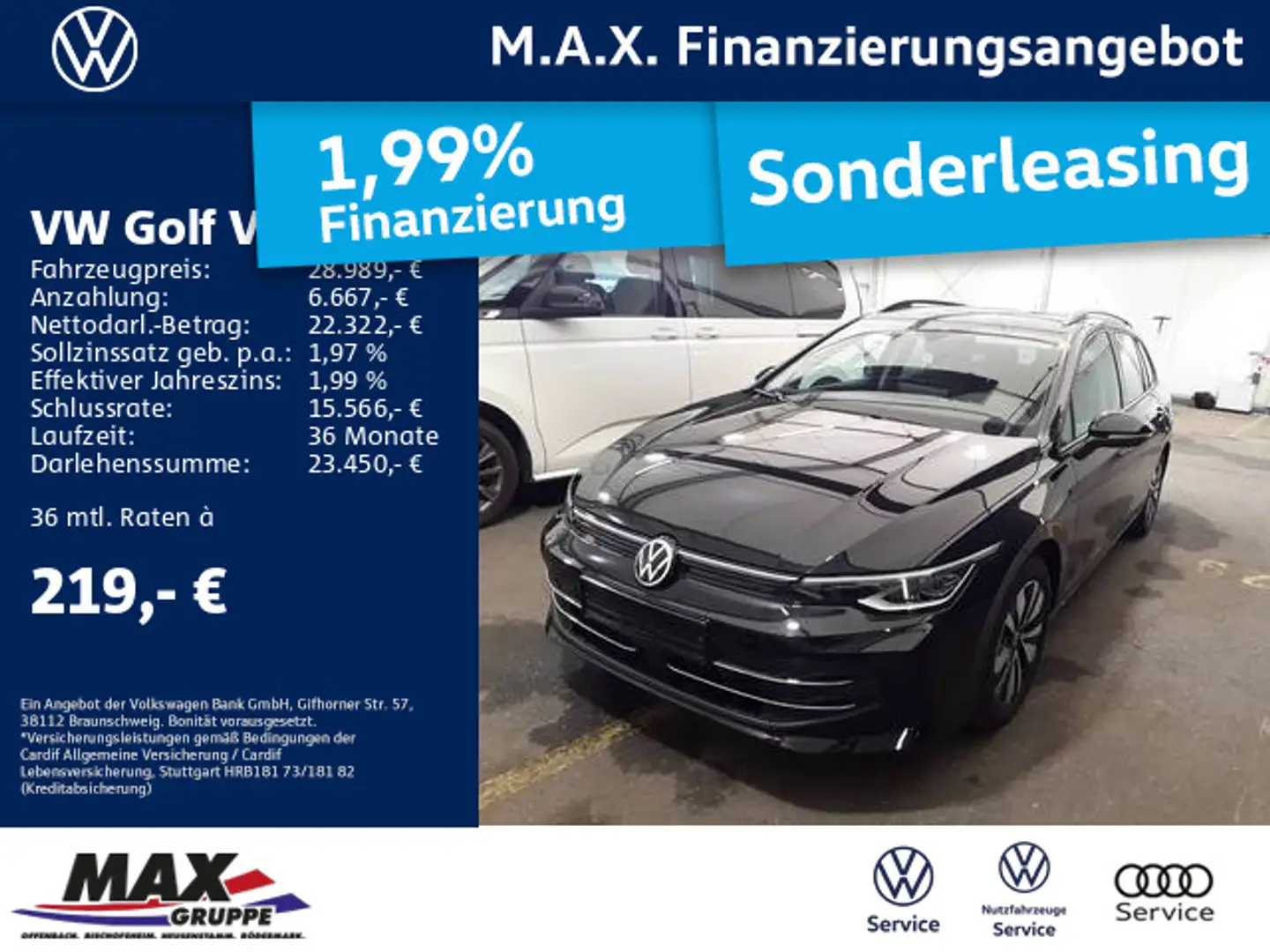Volkswagen Golf Variant Golf VIII Variant 2.0 TDI DSG GOAL MATRIX LED+KA Negro - 1