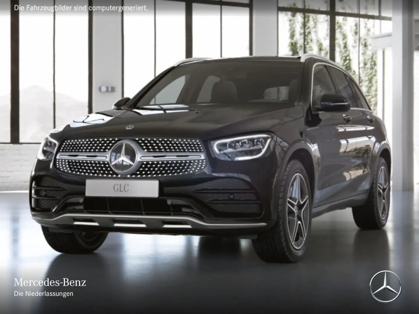 Mercedes-Benz GLC 300 d 4M AMG+PANO+AHK+LED+KAMERA+KEYLESS+9G Schwarz - 2