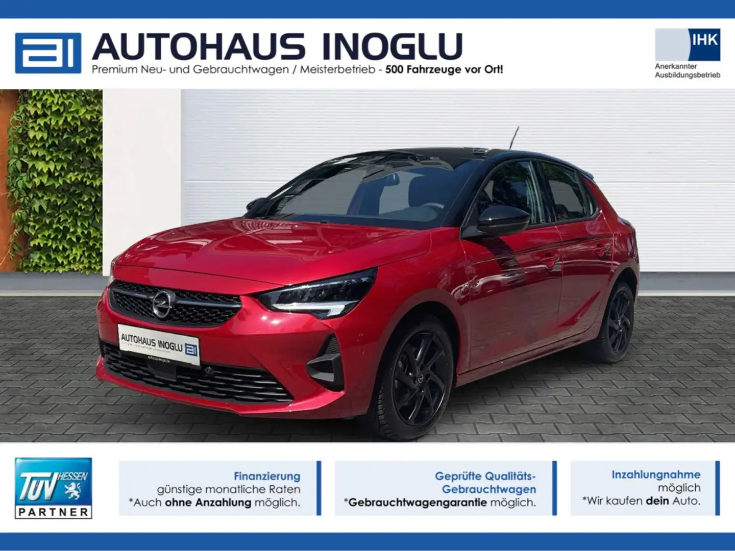 Opel Corsa 1.2 GS Line EAT8 Navi+LED+R-Kam+aKlima+PDC+ Rot - 1