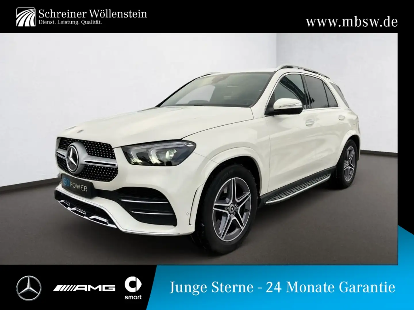 Mercedes-Benz GLE 350 de 4M AMG*AHK*Burmester*Tritt*KeyGo*360* Blanc - 1