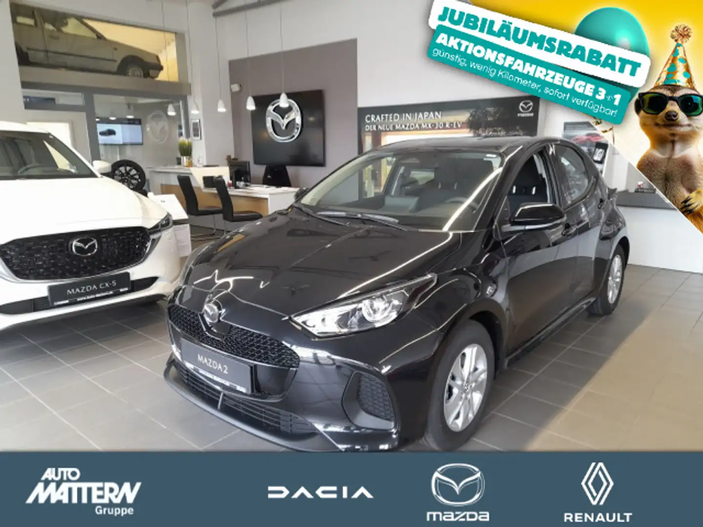 Mazda 2 Hybrid LED|ACC|Kamera|CarPlay|AC|ISOFIX|SHZ Noir - 1
