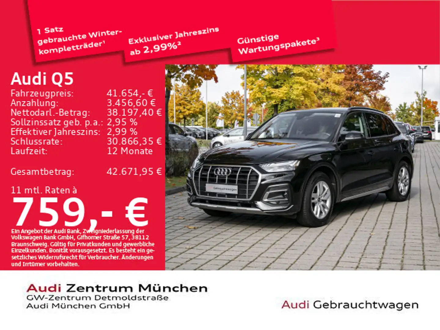 Audi Q5 50 TFSI e qu. S tronic advanced AHK/Matrix/Na Schwarz - 1