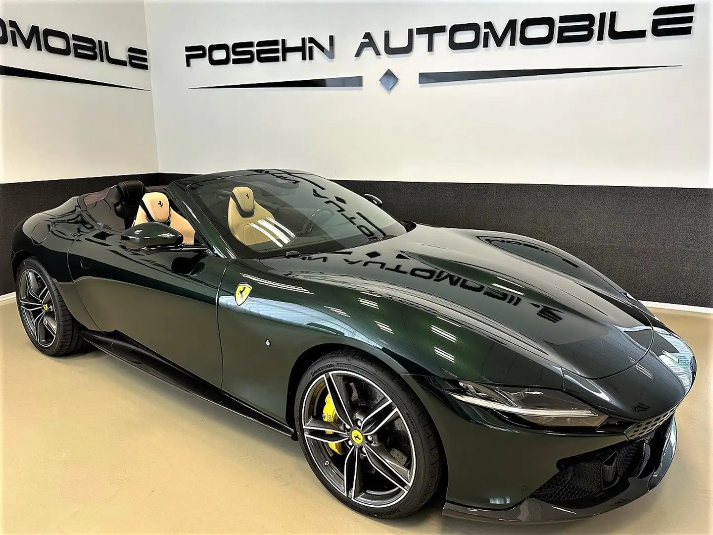 Ferrari Roma Spider Green/Beige Carbon 360° JBL Zöld - 1