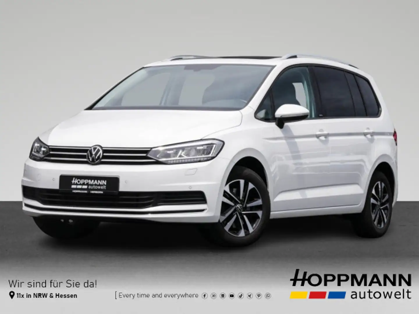 Volkswagen Touran 2.0 TDI ACC LED Pano STHZG Navi App-Conne Weiß - 1