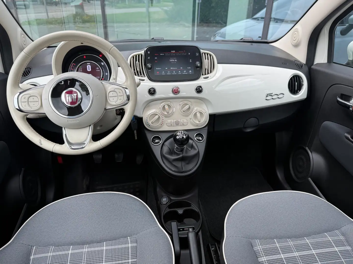 Fiat 500 1.2 Lounge - Media / Navi - Airco - Parkeerhulp - Blanc - 2